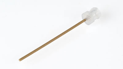 PEEK 0.062 inch OD/ 0.030 inch ID, Kel-F Hub NDL, 2 in, point style 3, 6/PK / KEL-F (KF) Hub Needle, 6/pk